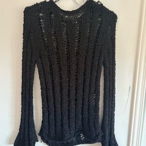 Elegant Black Knit Sweater